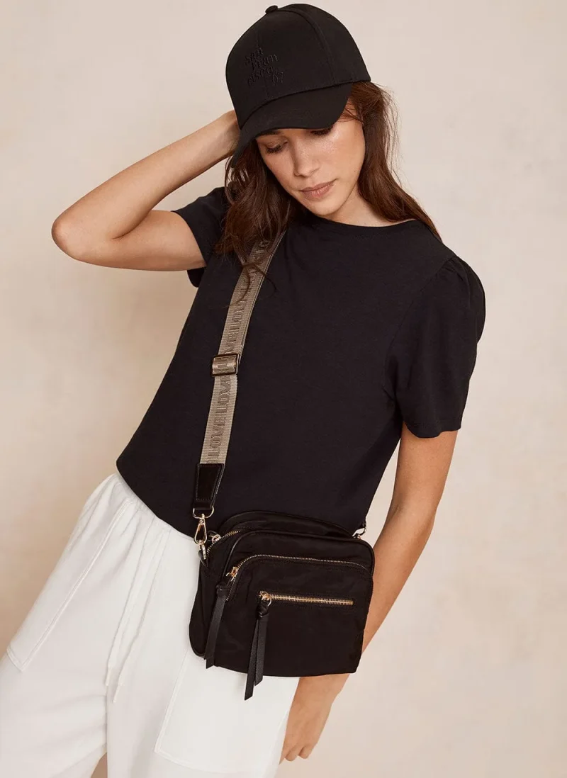 black crossbody bag for women