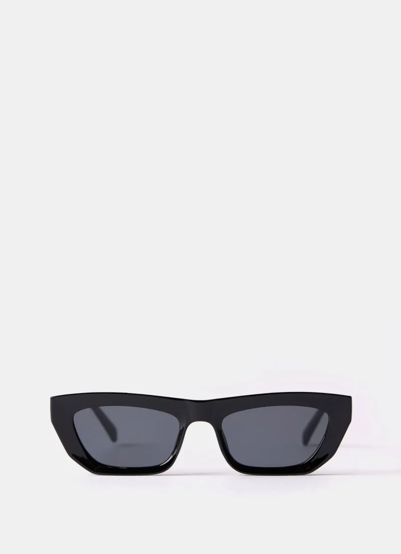 black rectangular sunglasses for men women