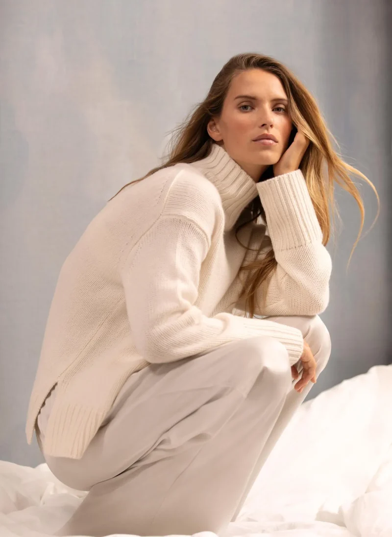 cashmere blend cream jumper