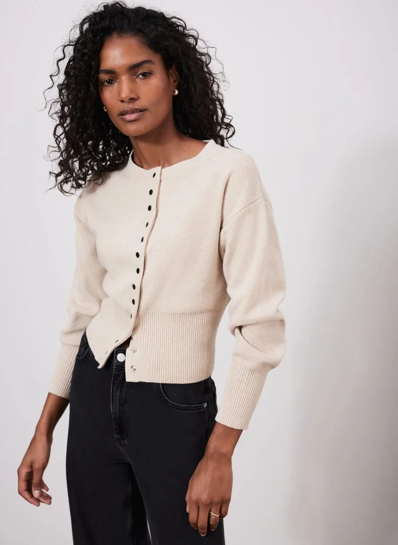 cozy neutral cotton cardigan