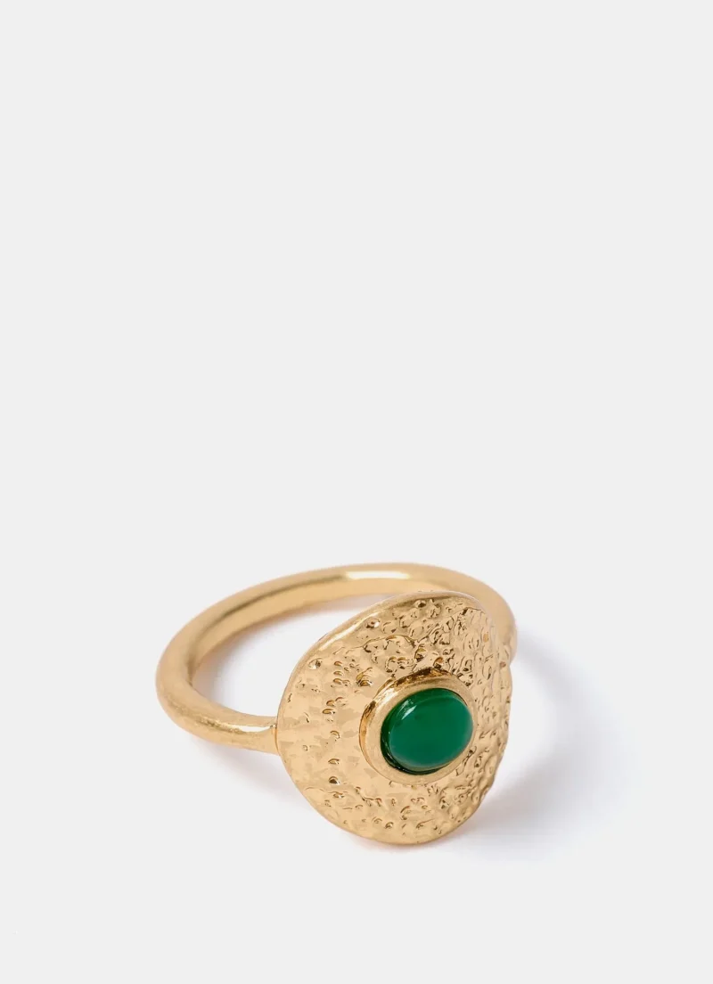 eco friendly stone disc ring