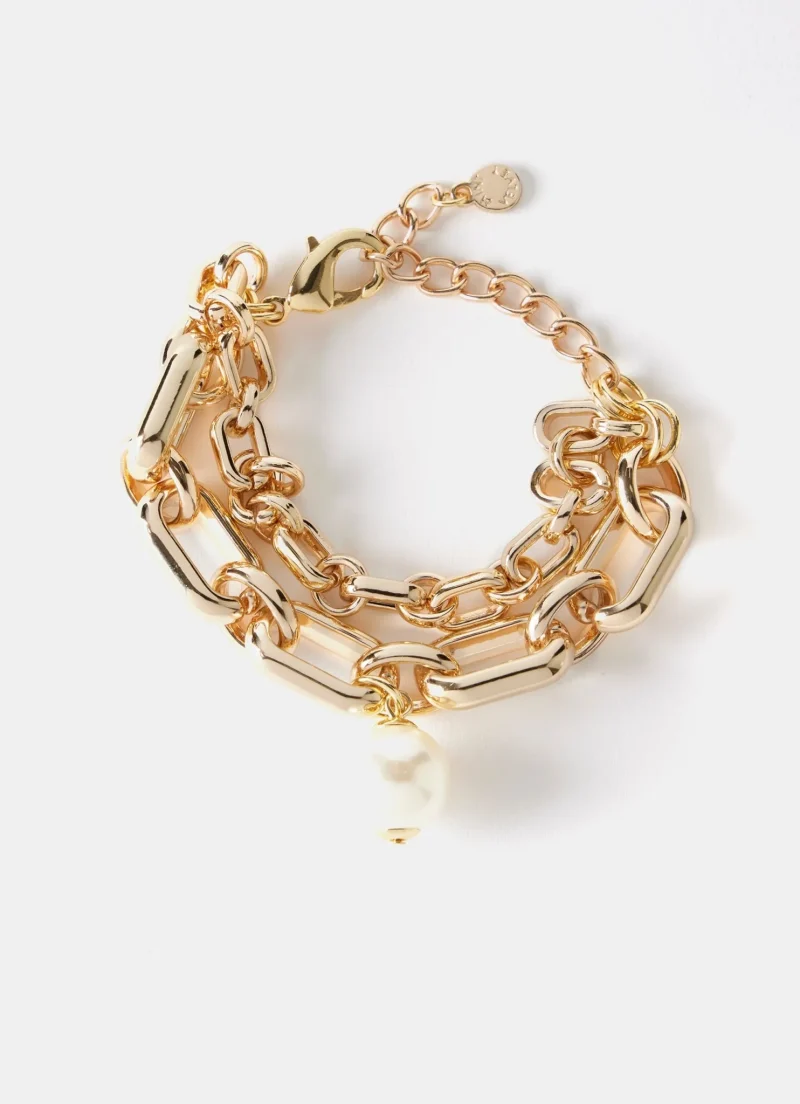 gold layered bracelet elegant gold tone