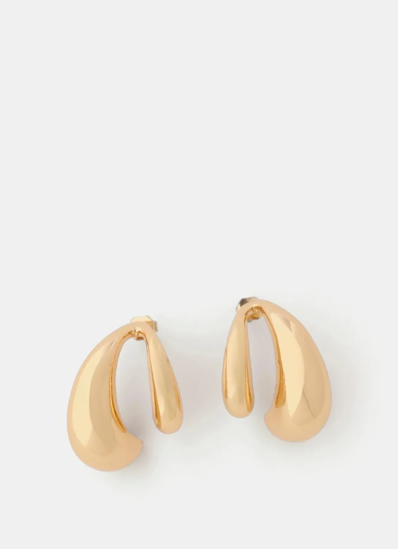 gold teardrop earrings elegant minimalist jewelry