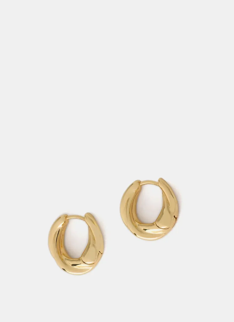 gold twist hoop earrings 14k plated