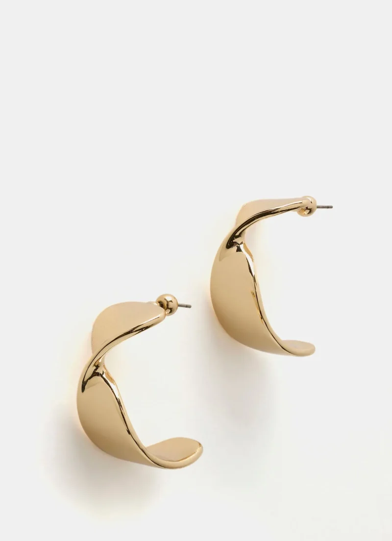 gold twist hoop earrings timeless gold