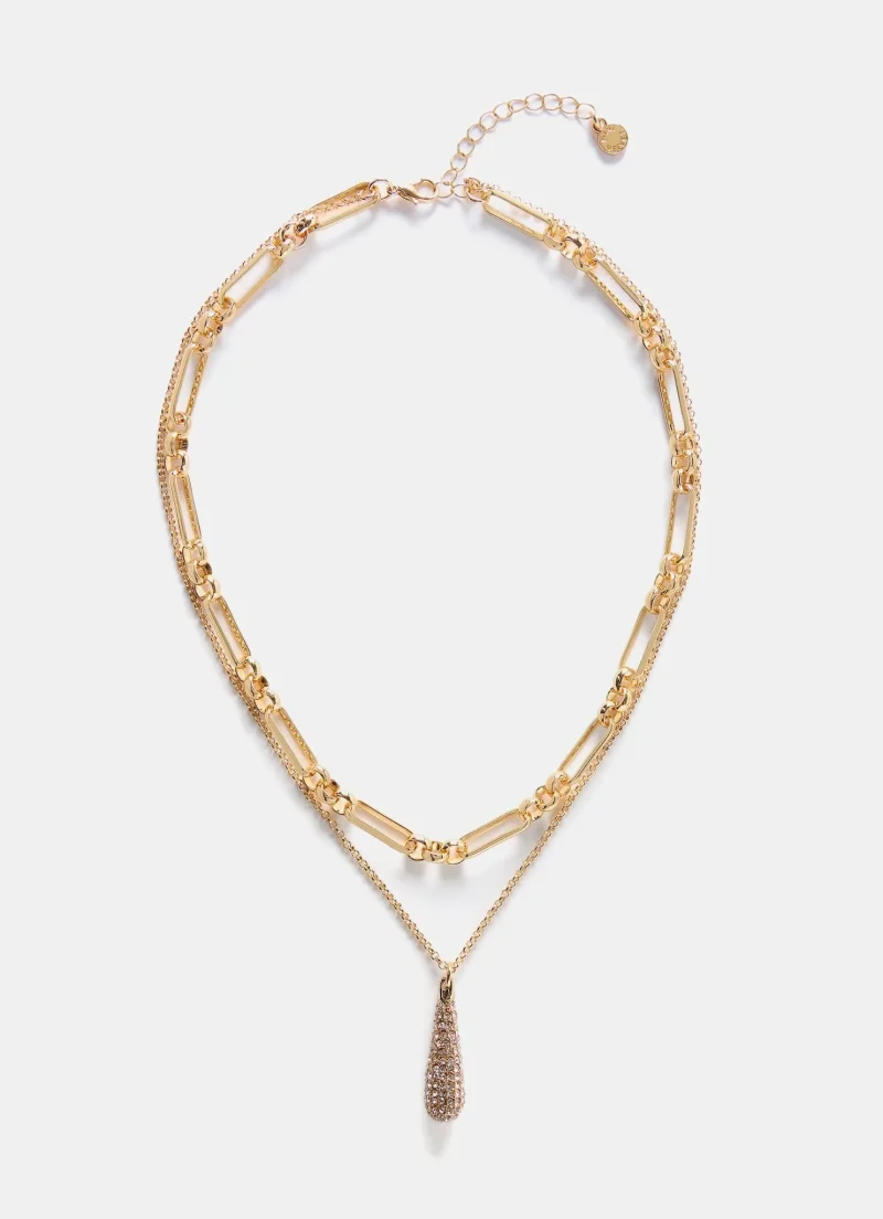 layered gold chain necklace