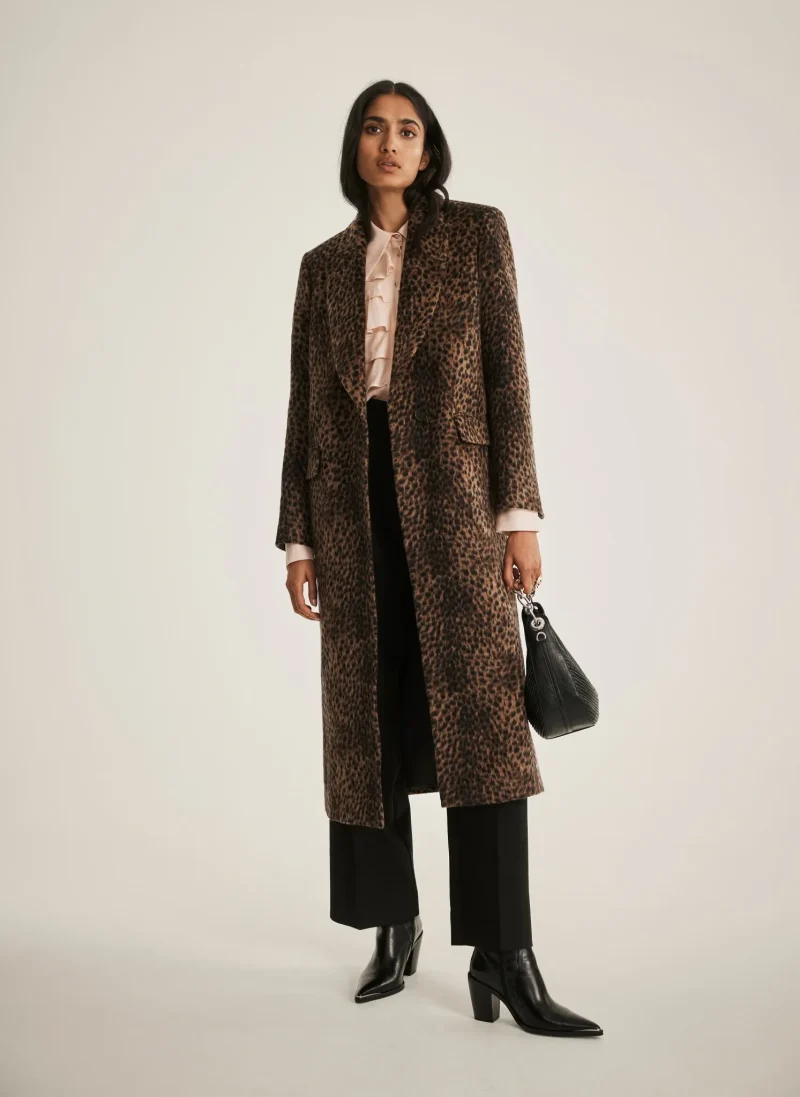 leopard print long coat stylish trendy