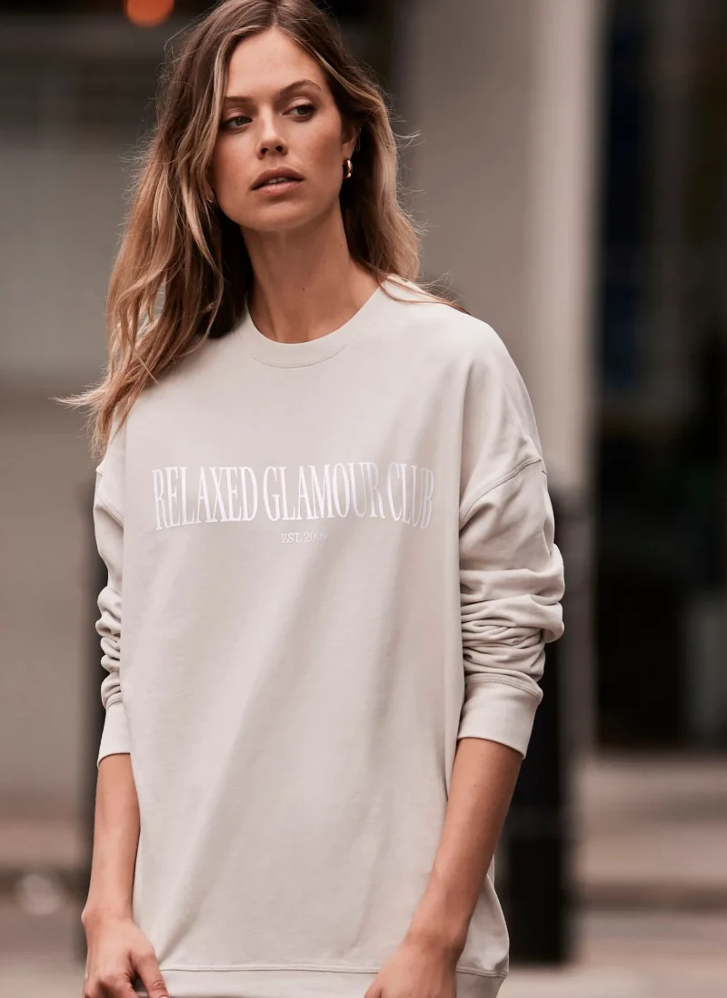 relaxed glamour cotton sweatshirt