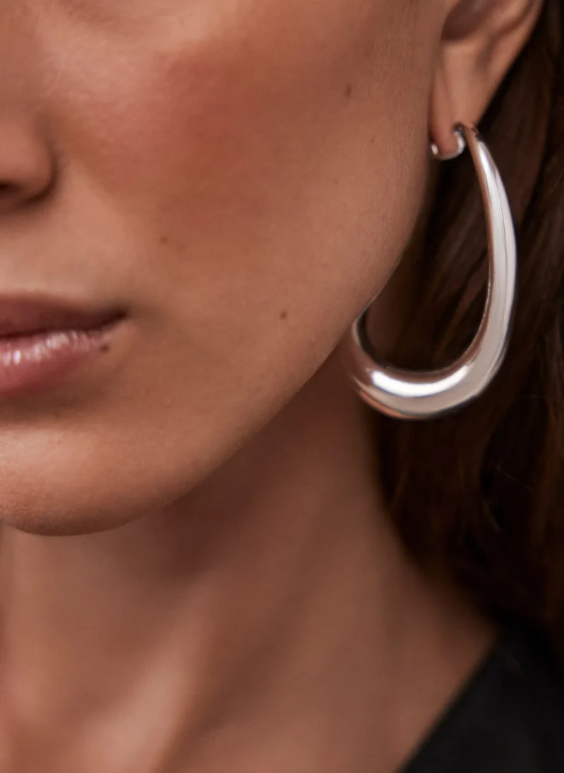 silver irregular earrings