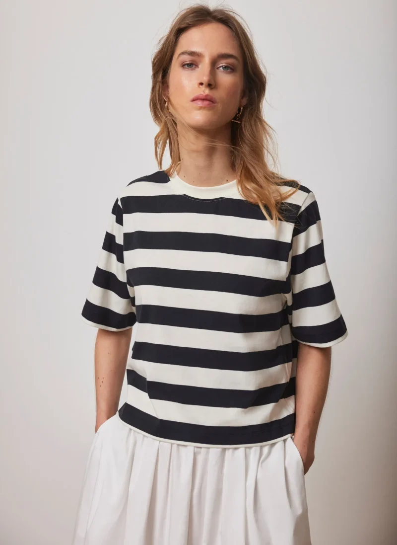 striped cream ultra t shirt