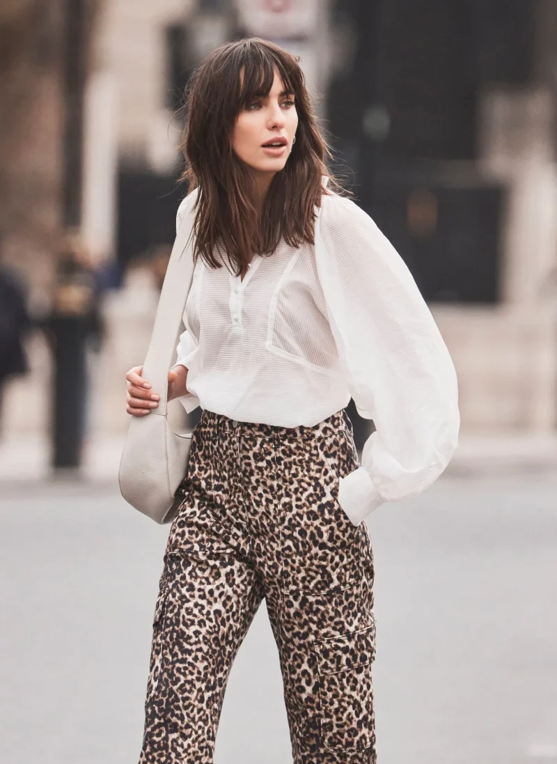 striped white blouse