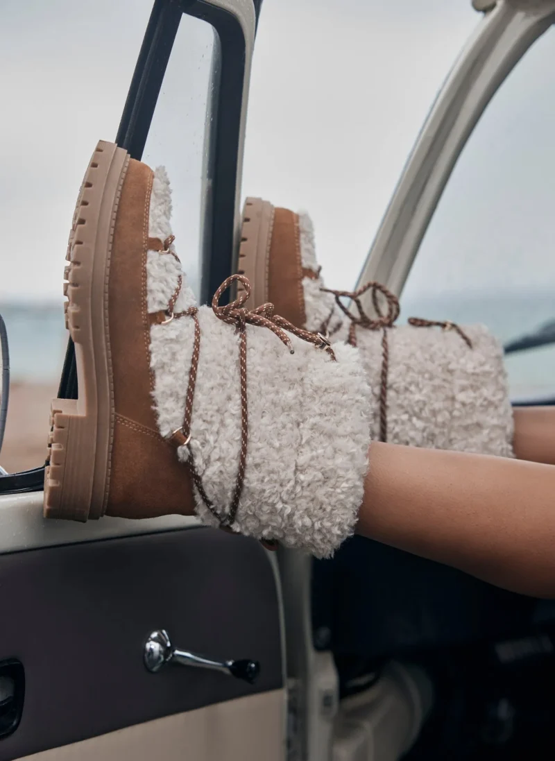 tan suede winter snow boots