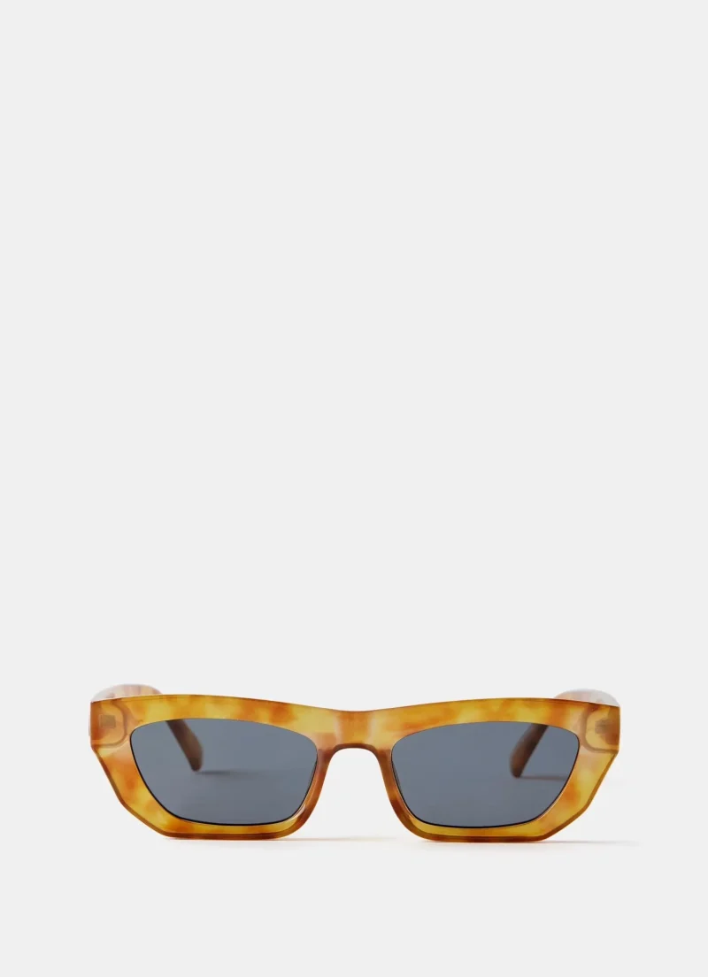 vibrant yellow cat eye sunglasses